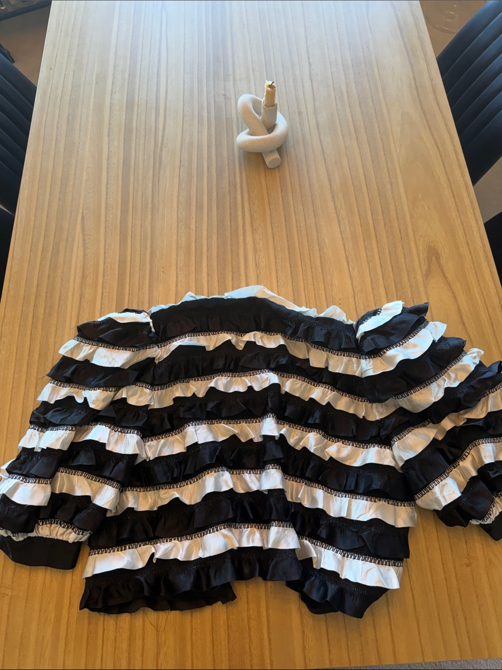 Black & White Ruffle Jacket - Picture 3 of 3